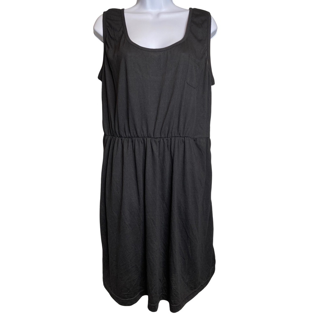 NWT Just Love Womens Black Sleeveless Tank Dress 2X Elastic Waist Casual Wear